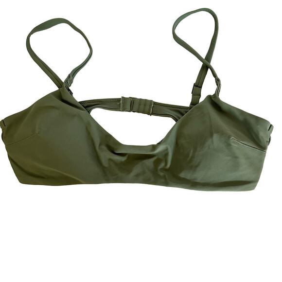 Aerie women’s bikini top scoop very soft size large adjustable straps back hook - Picture 1 of 7